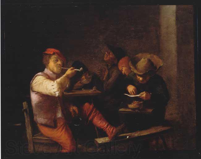 Adriaen Brouwer Smokers in an Inn. France oil painting art